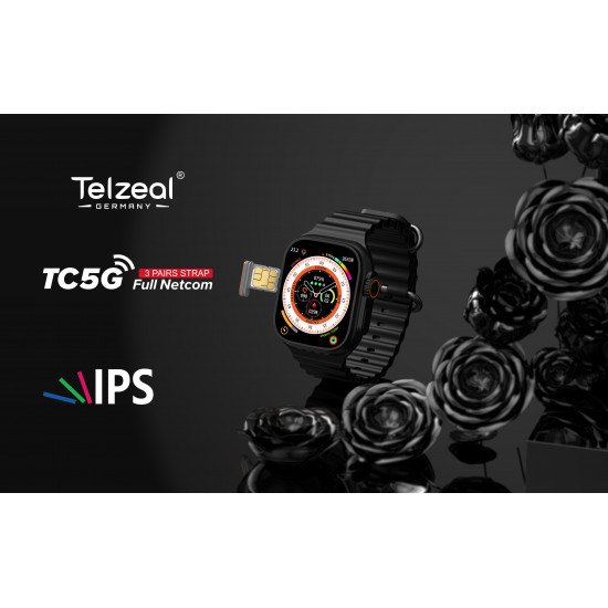 ساعة telzeal الذكية موديل TC 5G بشاشة 2.2 بوصة HD