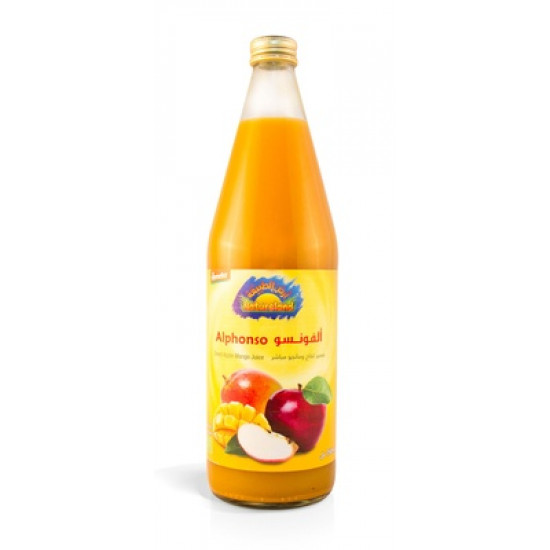 عصير تفاح بمانجو  ( الفونسو 750 مل)  عضوي ارض الطبيعة