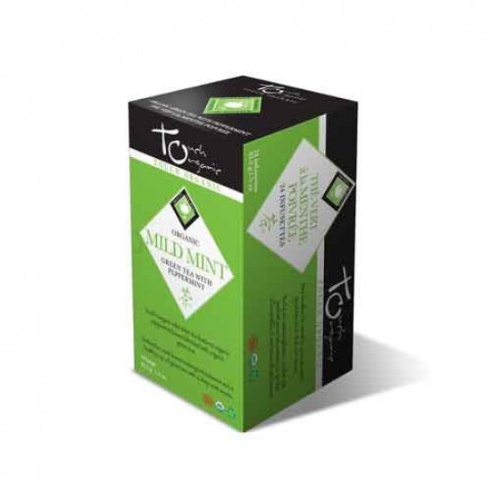 شاي اخضر بالنعناع عضوي 43.2 جم