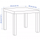 طاولة جانبية, مظهر سنديان مصبوغ أبيض ‎55x55 سم‏ 