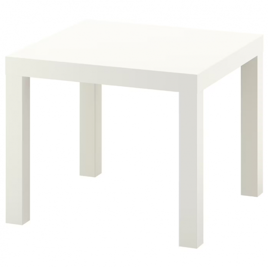 طاولة جانبية, أبيض, ‎55x55 سم‏