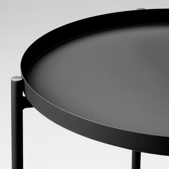 طاولة بصينية, أسود, ‎45x53 سم‏