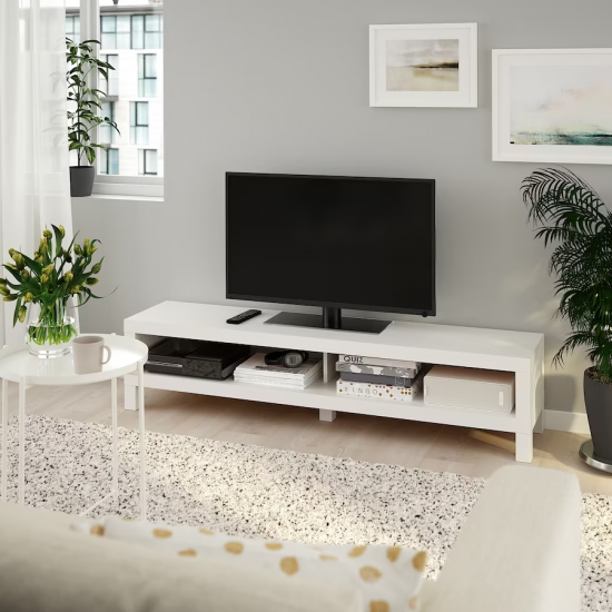 طاولة تلفزيون, أبيض, ‎160x35x36 سم‏