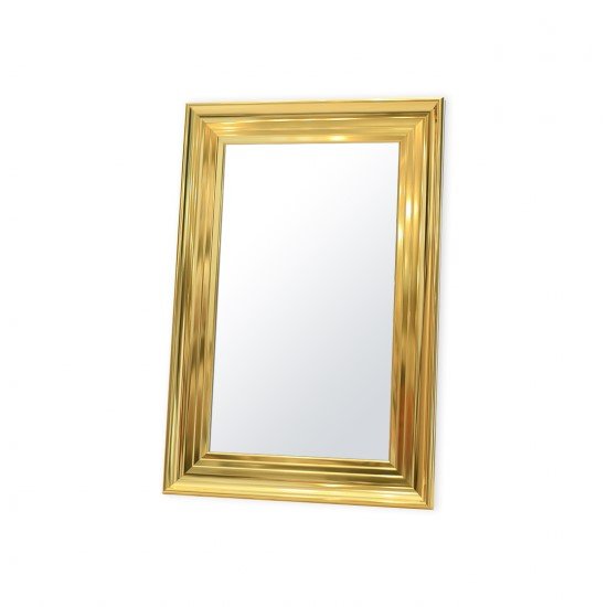مرآة حائط اطار ذهبي