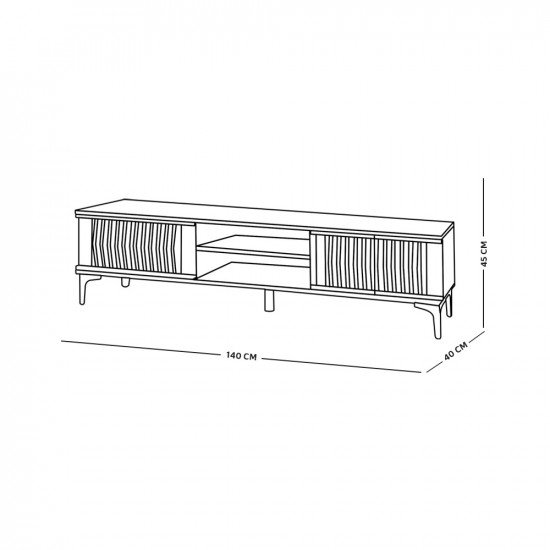 وحدة تلفزيون 140 سم