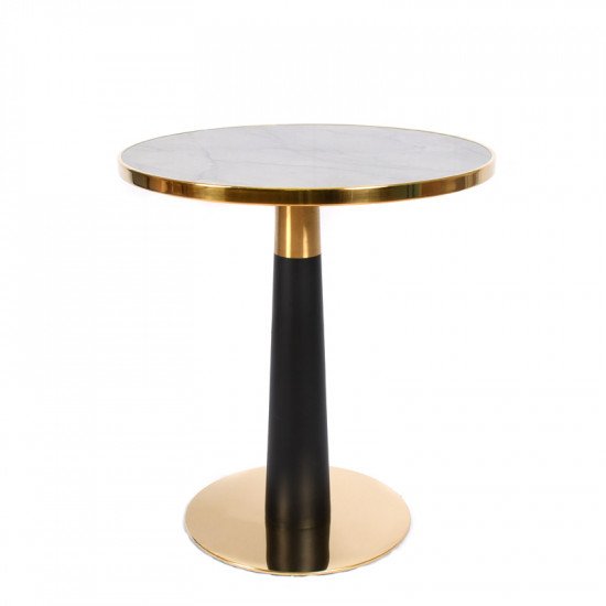 طاولة دائرية ذهبي رخام