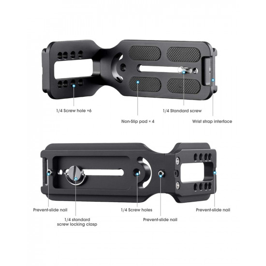 DSLR Camera L Bracket Vertical Horizontal Switching Tripod Quick Release Plate for Canon Nikon Sony Osmo Ronin Zhiyun