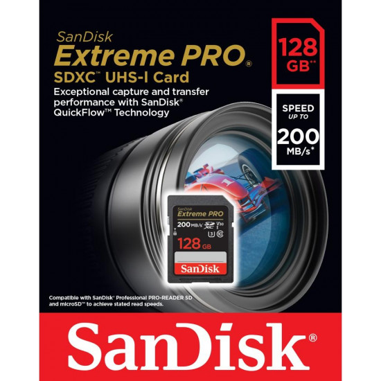 SanDisk Extreme PRO 128GB SDXC UHS-I 200MB/S Class 10