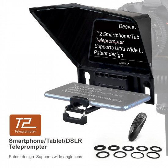 Desview T2 Teleprompter for Smartphones/Tablets/DSLR