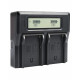 Dual Digital Battery Charger W/ LCD Display for NP-F970/750/550