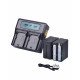 2Pc 6600mAh NP F970 Power Battery + Ultra Fast LCD Dual Charger for NP-F970/750/550