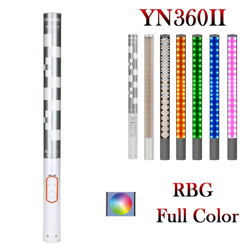 Yongnuo YN360 II YN360II 3200K-5500K Handheld Bicolor LED Light RGB Stick USA 