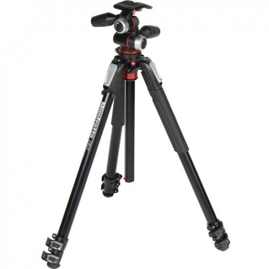 Manfrotto MT055XPRO3 Tripod with MHXPRO-3W 3-Way Pan/Tilt Head # MK055XPRO3-3W