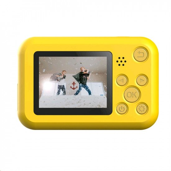 SJCAM Fun Cam 2″ LCD Kids HD Digital Action Camera with in-Built Games for Children and Adult Kids (Yellow)