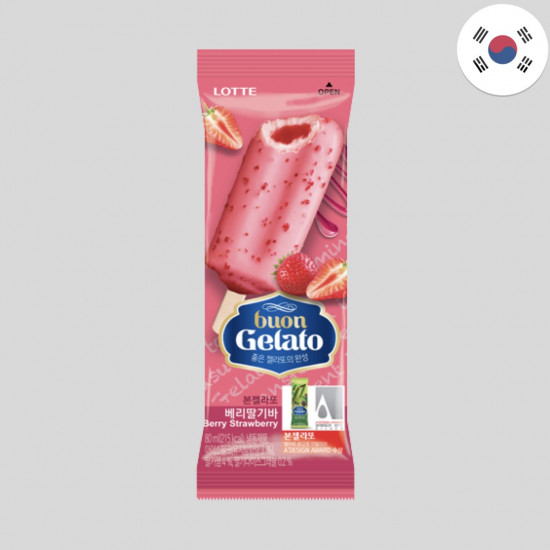 LOTTE Buon Gelato Strawberry Ice Cream 80ml