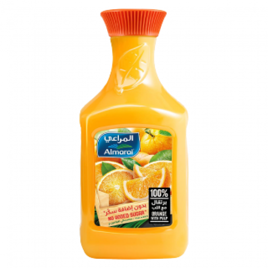 عصير المراعي طبيعي برتقال مع اللب بدون سكر 1.4 لتر