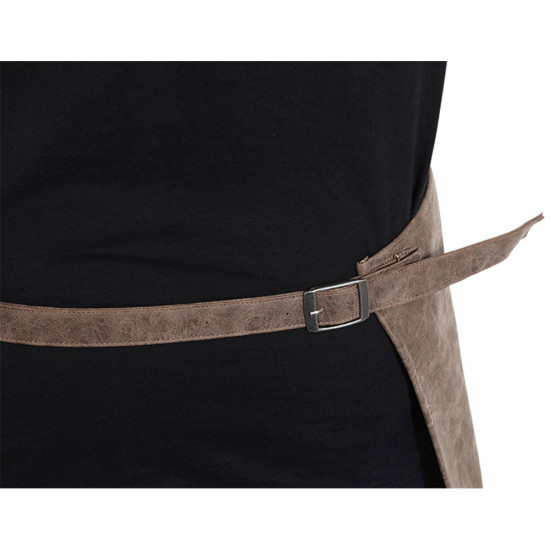 مريلة الشيف قماش جلد بني مخمل 85 × 87 سم  بحزام  السنيدي