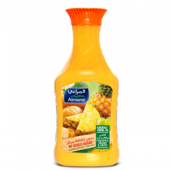 عصير المراعي طبيعي أناناس برتقال وعنب بدون سكر 1.4 لتر