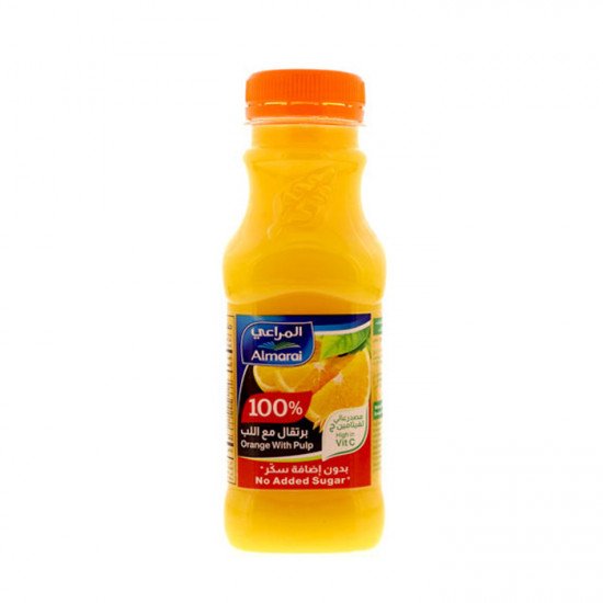 عصير المراعي طبيعي البرتقال باللب بدون سكر 300 مل