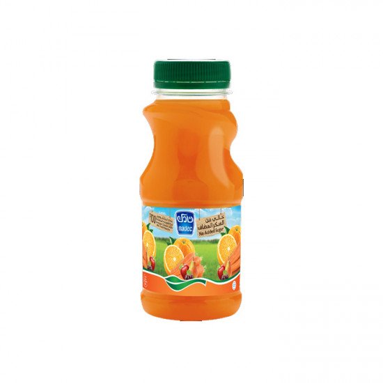 عصير نادك طبيعي برتقال و جزر بدون سكر 200 مل