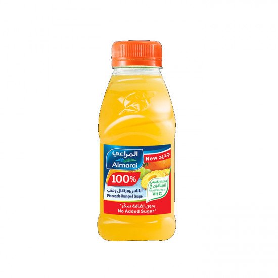 عصير المراعي طبيعي أناناس برتقال والعنب بدون سكر 200 مل
