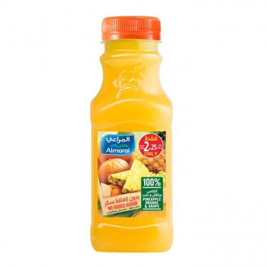 عصير المراعي طبيعي أناناس برتقال والعنب - بدون سكر 300 مل