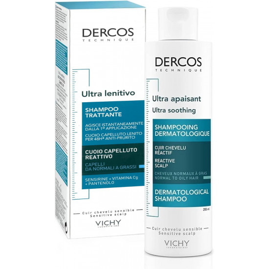 شامبو فيشي للشعر العادي إلى الدهني 200مل - Vichy Dercos Ultra Soothing Shampoo