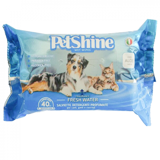  مناديل PETSHINE المعقمة للحيوانات الاليفة روائح متنوعة