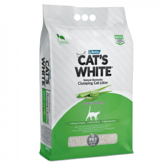 رمل فضلات القطط CAT'S WHITE برائحة الصبار  