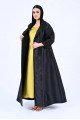 Black taffeta Abaya 086