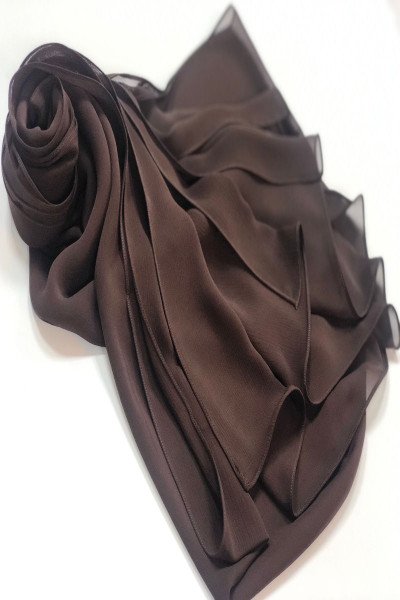 Scarf dark brown 024