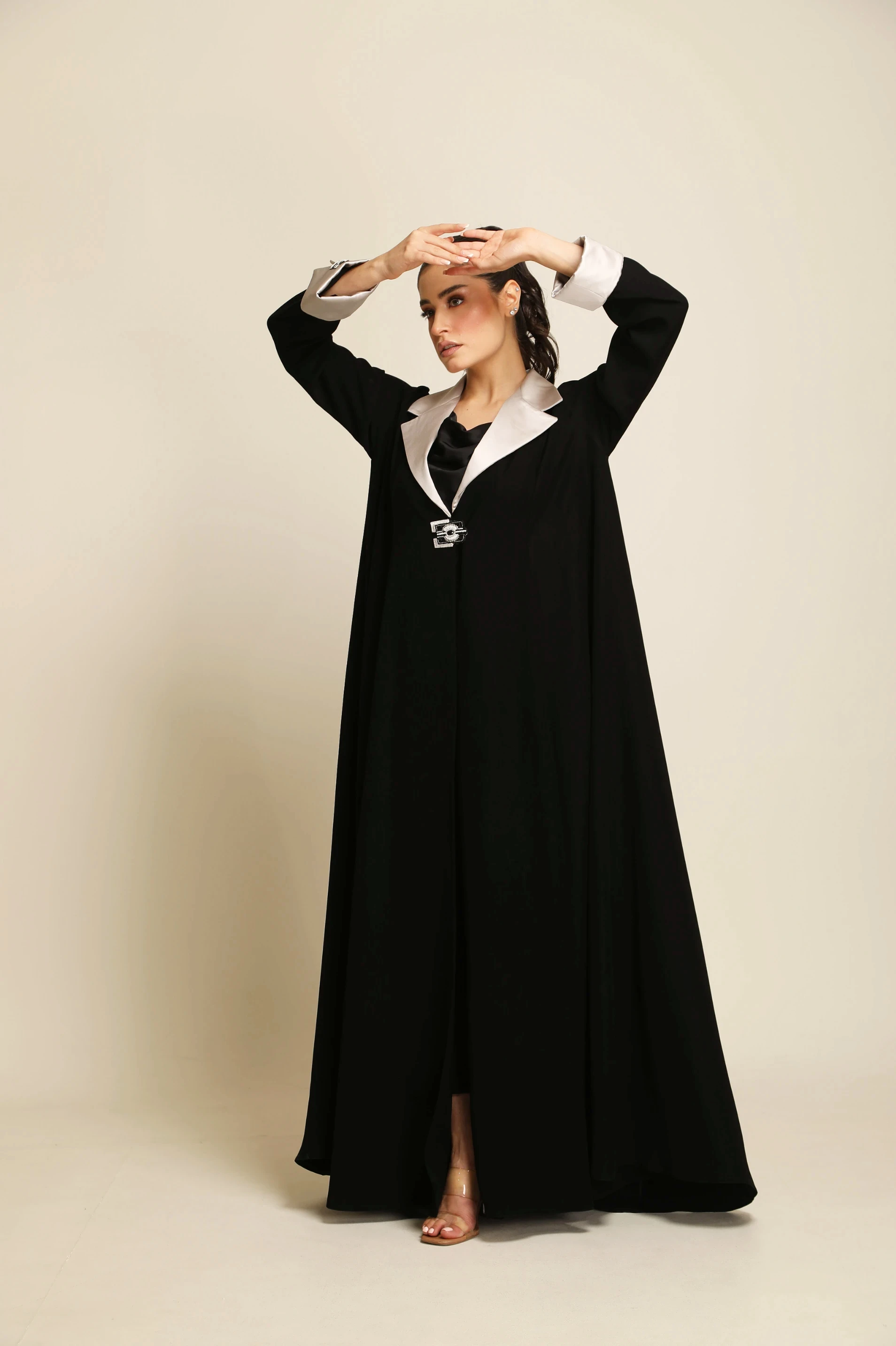 Crepe luxury Abaya with satin 036 