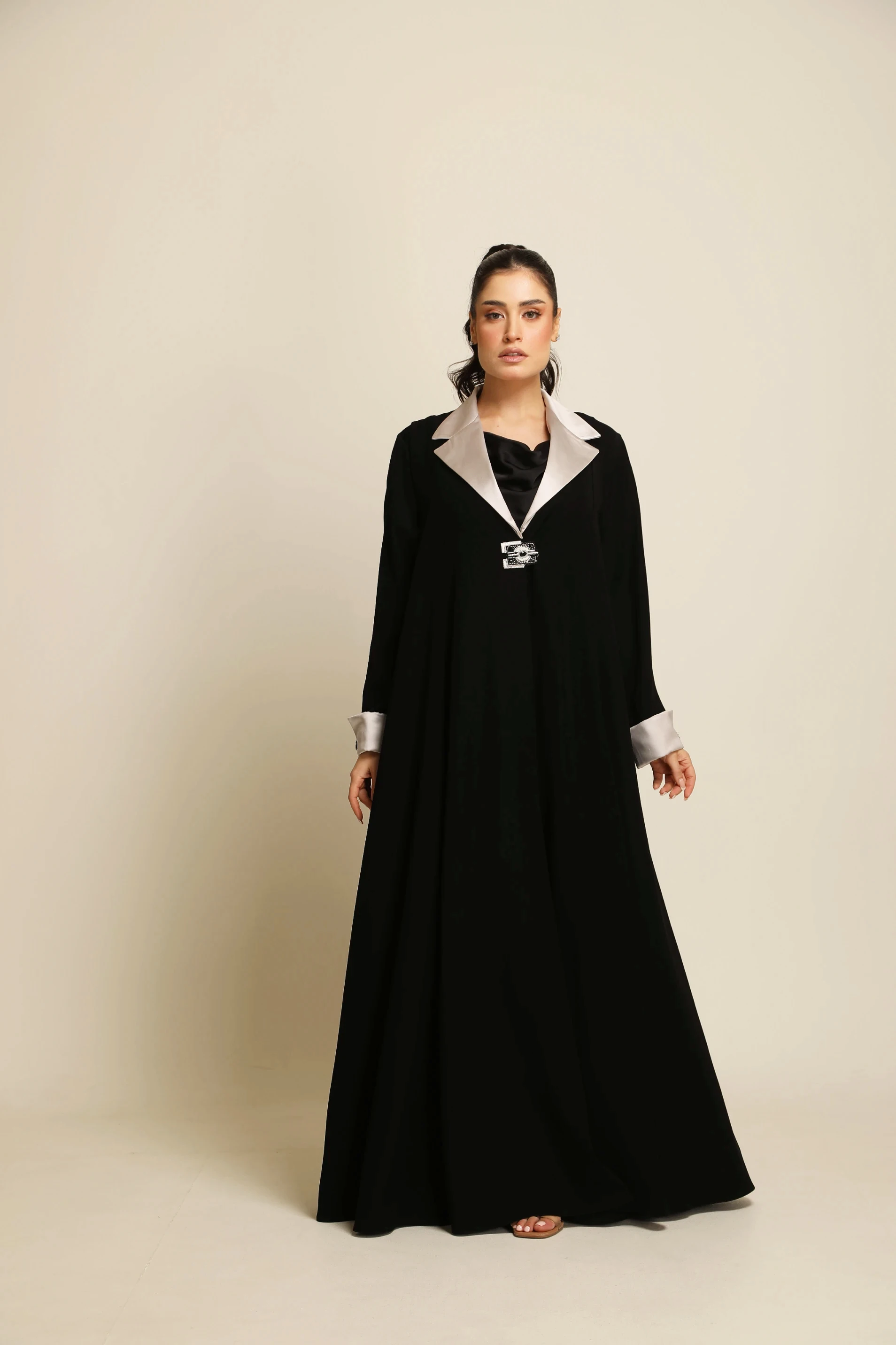 Crepe luxury Abaya with satin 036 