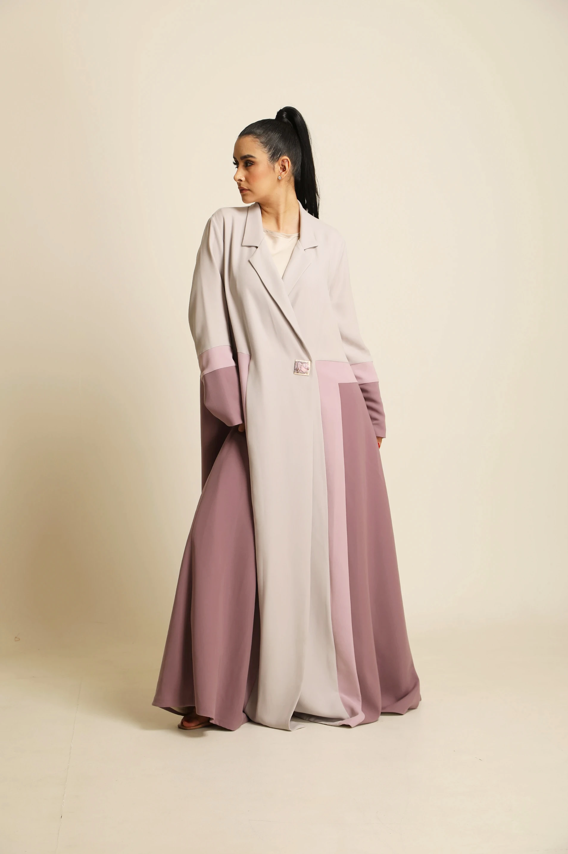 Soft crepe multicolor Abaya 068 