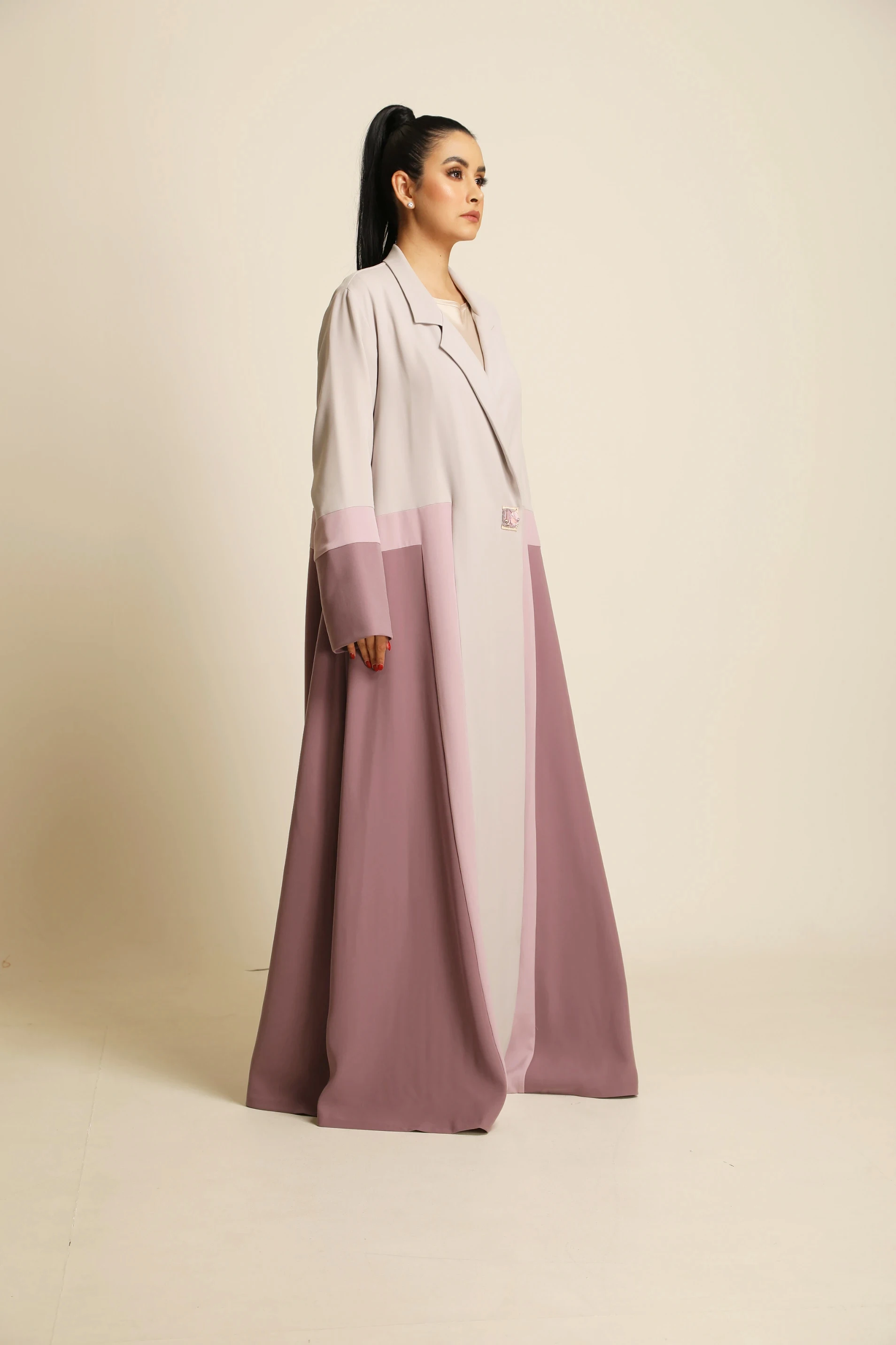 Soft crepe multicolor Abaya 068 