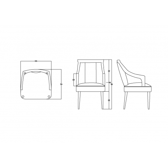 كرسي راقي - MENNA-BLUE-Chair