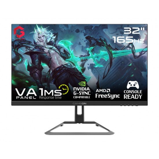 شاشة العاب جيم اون  GAMEON GO32FHD165VA 32" FHD, 165Hz, 1ms Flat Gaming Monitor