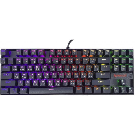  Redragon K552 Mechanical Gaming Keyboard RGB ARABIC BLACK 