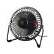  Deltaco Gaming USB Desk Fan With Clock, Displays Hours, Minutes and Seconds, Black