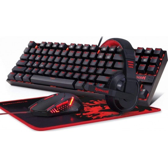 Redragon 4in1 Combo K552-BB-2 Mechanical Gaming Keyboard K552+M601 Mouse+H120 Headset