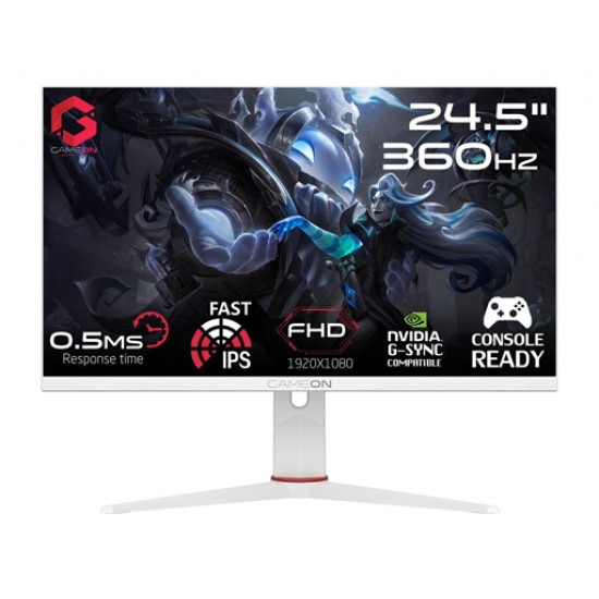GAMEON GOA24FHD360IPS Artic Pro Series 24" FHD, 360Hz, 0.5ms, HDMI 2.1, Fast IPS Gaming Monitor (Support PS5)    
