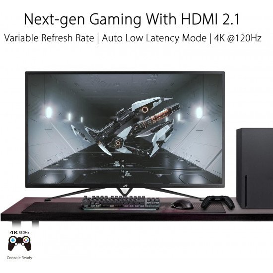 Asus ROG Strix XG43UQ Gaming Monitor 43-inch 4k UHD Display HDR 10, VA Panel Type, 144Hz Refresh Rate, 1ms Response Time,  Support 120Hz PS5 / Xbox Series X, HDMI 2.1 