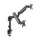 GAMEON GO-2045 Pole-Mounted Gas Spring Dual Monitor Arm, Stand And Mount For Gaming And Office Use, 17" - 32", Each Arm Up To 9 KG, Black