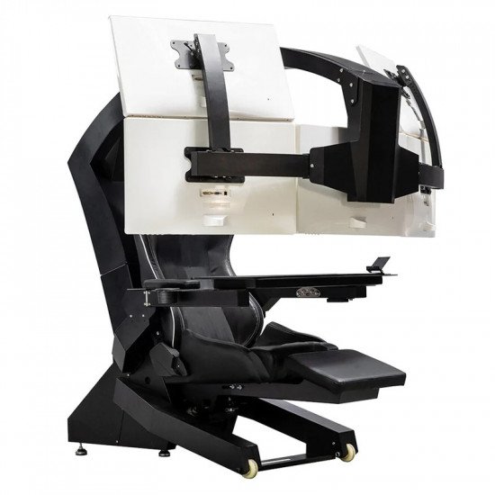 GAMEON IW-320 Zero Gravity Reclining Computer Workstation Gaming Simulator Chair Cockpit – Black