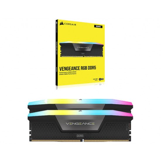 -Corsair DDR5 RAM VENGEANCE RGB 32GB (2x16GB) 6000MHz C40-Black
