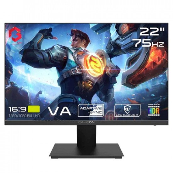 GAMEON GOB22FHD 75VA 22″FHD 75 HzVA Flat Gaming monitor fixed stand