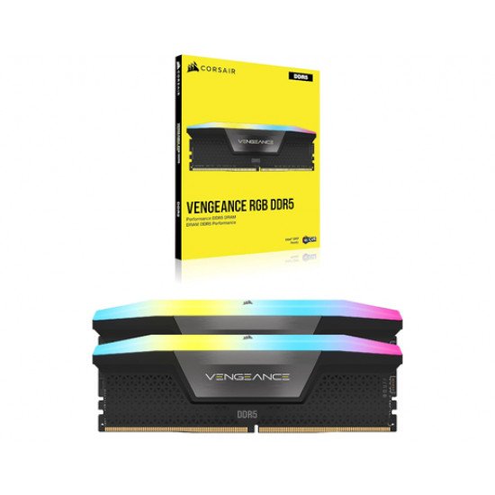 CORSAIR VENGEANCE RGB 16GB DDR5 DRAM 5200MHz C40-Black
