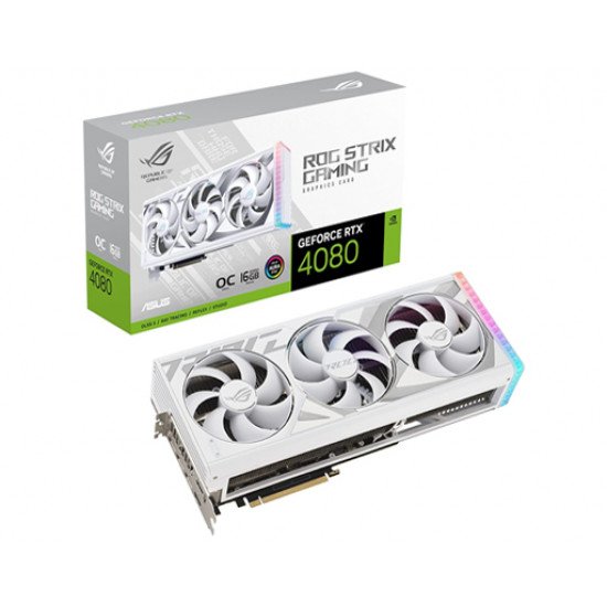 ASUS ROG Strix GeForce RTX 4080 16GB White OC Edition GDDR6X Gaming Graphics Card