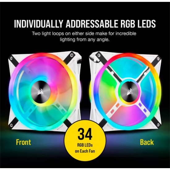 CORSAIR ICUE QL 140RGB 140MM WHITE 2 F