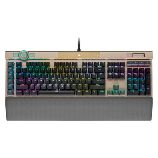 CORSAIR K100 RGB Optical-Mechanical Gaming Keyboard Midnight Gold